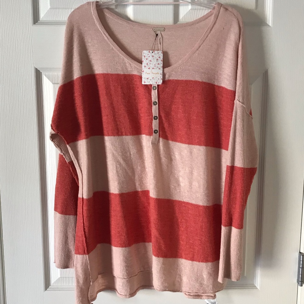 Free People Coral Sweater